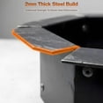thumbnail image 4 of Simond Store Black Outdoor Octagon Fire Pit Ring/Insert for Camping,- DIY Fire Pit Rim Liner Above or in-Ground, 4 of 9