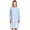 Blue, variant on - Cozy Fleece Long Sleeve Nightgowns for Women | Floral Print & Lace | Warm Sleepwear & Lounging | Soft Microfleece, Crew Neck, Button Closure | Blue - M