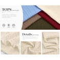 thumbnail image 3 of PRETTYGARDEN Women's Fall Long Sleeve Fitted Shirts | Comfy Stretchy Cable Knit, Trendy Lettuce Trim Mock Neck, Casual Basic Tees, Cute Layering Tops, Fashion Clothing, 3 of 9