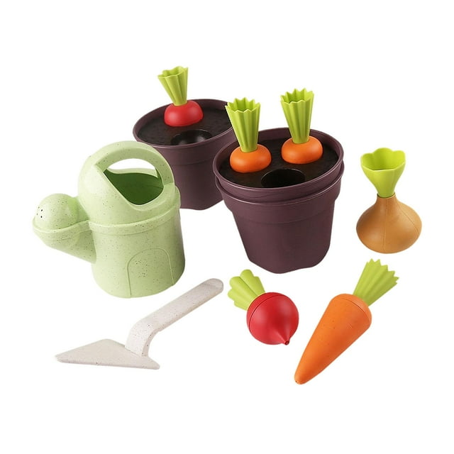 Bunblic Beach Toys Set Accessories Radish Potting Set for Preschool Playing Children