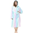 thumbnail image 2 of Fantaslook Womens Long Robes Plush Fleece Hooded Bathrobe with Pockets Fluffy Nightgown Sleepwear, 2 of 6