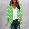 thumbnail image 2 of Mujeres de Manga Larga Tops Casual Impreso Suelto Cubrir Blusa de Cardigan Primavera Verano, 2 of 6