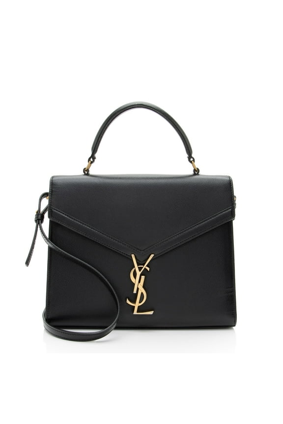 Pre-Owned Saint Laurent Grain de Poudre Monogram Cassandra Medium Top Handle