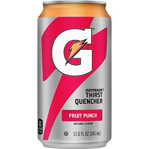 Gatorade Thirst Quencher Can, Fruit Punch, 11.6oz Can, 24/Carton