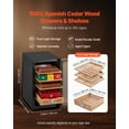 thumbnail image 4 of VEVOR Electric Humidor, 48L, 350 Counts Electric Cigar Humidor Cabinet with Cooling Temperature Control, Spanish Cedar Wood Shelves & Drawers, Mechanical Hygrometer, 4 Layers, Cooler for Household, 4 of 9