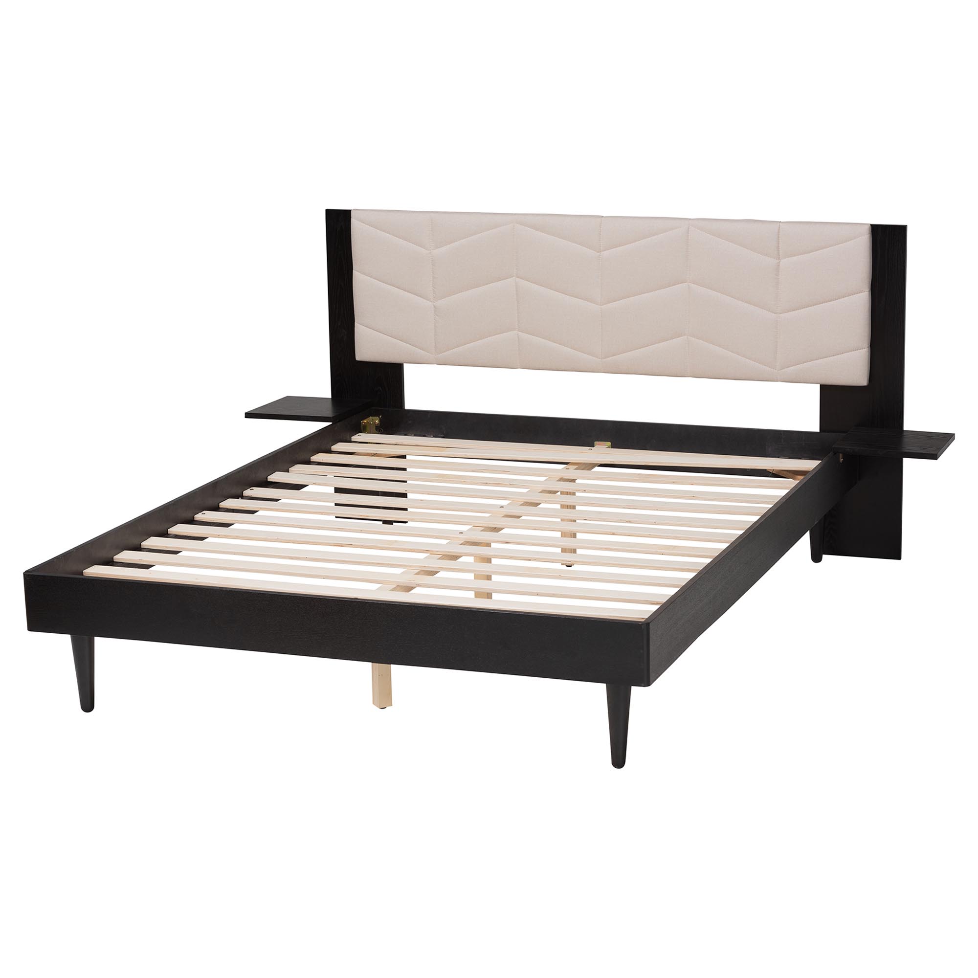 Baxton Studio Adriano Transitional Platform Bed, Queen, Black