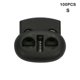 thumbnail image 2 of Sonducket 100 piezas tapón de plástico Cordón de zapato bloqueo de cordón de un solo agujero doble sujetador de resorte Clip cordón Toggle Accesorios de disfraces negro 3 1.7*1.55, 2 of 6