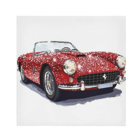 

Napkin Satin Napkin 20*20Inchx4 Kitchen Towel Dinner Plate Towel Decorative Towel Napkin Tea Towel Suitable For Kitchen Table Red Glitter Ferrari