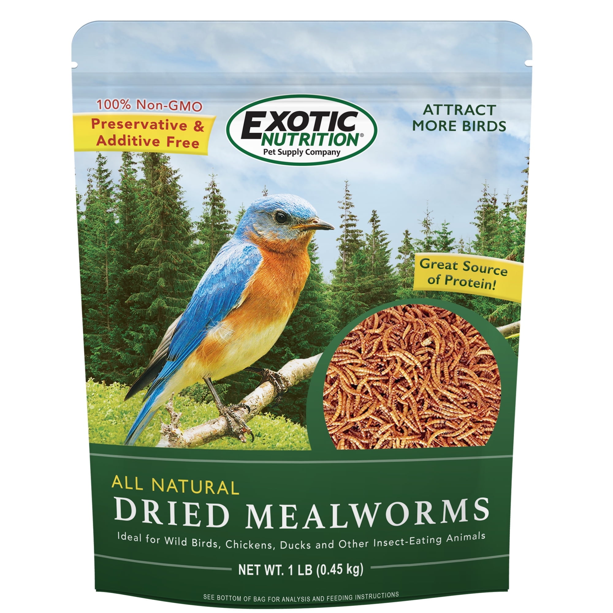 Exotic Nutrition Dried Mealworms 1 lb.