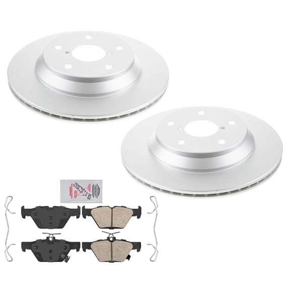 For Subaru Forester 2019-2022 Rear Coated Disc Brake Rotors Brake Pads Hardware