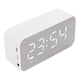 thumbnail image 4 of Altavoz Bluetooth inalámbrico, sonido estéreo, cancelación de ruido, visualización de temperatura, transmisión de voz, radio FM, espejo, despertador, color blanco, 4 of 14