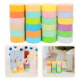 thumbnail image 4 of 24 Rouleaux de Ruban Adhésif en Papier Japonais Couleur Unie DIY pour Journal Style Macaron, 4 of 7
