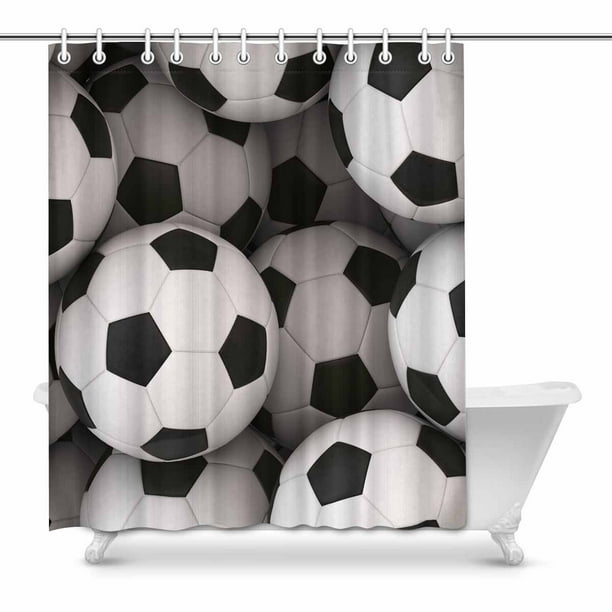 Mkhert Home Decor Sports Soccer, Soccer Shower Curtain