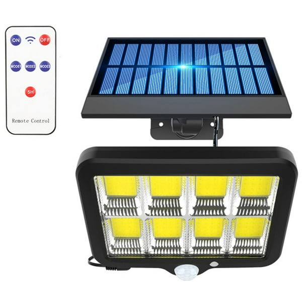 Lámpara de pared solar al aire libre, impermeable, tipo dividido, luz de villa de jardín, foco LED para patio de porche, control remoto 160COB Sweethay LF000010-04B