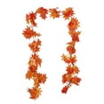 thumbnail image 4 of WHAMVOX 1pc Artificial Maple Leaf Garden Wedding Party Decoration Photo Props (Red), 4 of 8