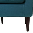 Mainstays Kinley Lounge Arm Chair, Teal Polyester Fabric