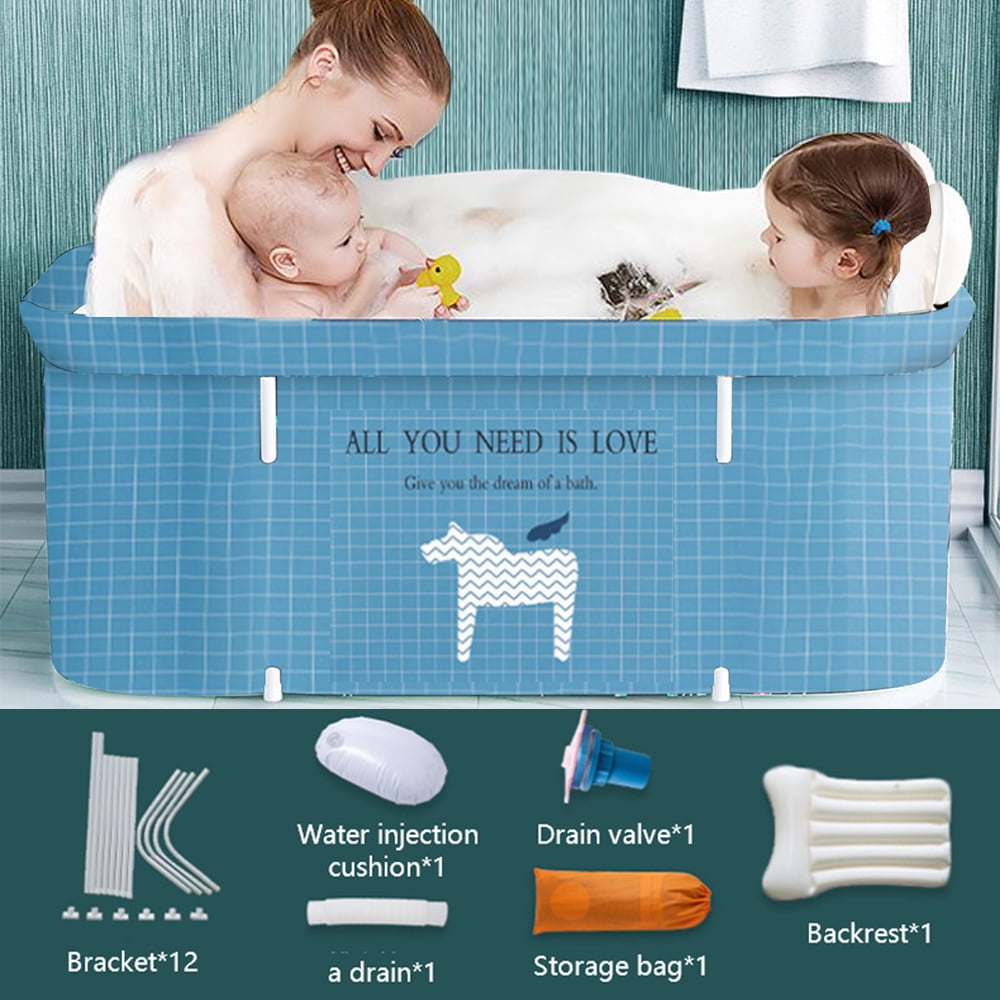 Portable Bathtub NonInflatable Bathtub for Showers Foldable Bathtub