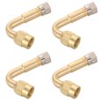 thumbnail image 3 of KAKOWELY valve adapter 4 Pcs Tire Valve Stem Extenders for Car Trucks RVs and Motorcycles Brass Valve Extension Rods Auto Tire Valve Adapter Kit1.77"X1.77"X0.39", 3 of 5