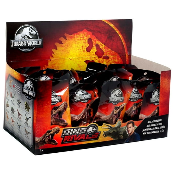 Jurassic World Mini Dinosaur Figure Dino Rivals Mystery Box [24 Packs