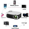 thumbnail image 2 of Mini portable projector, 50 ANSI lumens LED projector, 320x240P resolution, supports 1080P playback, compatible with HDMI/USB/AV/laptop/TV stick, suitable for home and outdoor movie projection, 2 of 5