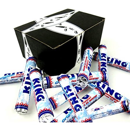 King Original Peppermints  1.55 oz Rolls in a BlackTie Box (Pack of 12)