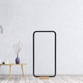 thumbnail image 1 of HAMPPLIES Wood Floor Mirror Base Stand Light Brown Minimalist Design Stable Support for Full Length Mirror, 1 of 6