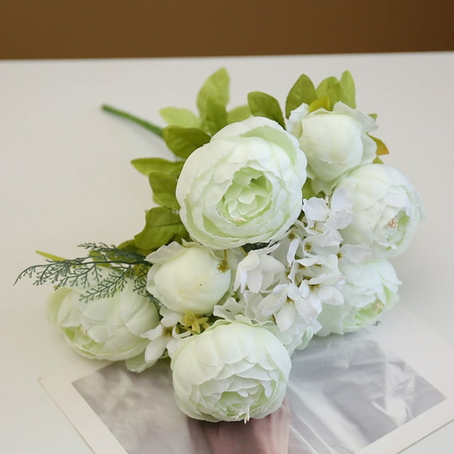 BKER Simulation 13 European Style Core Peony Flowers Home Table Dress Wedding Photography Decoration Flower Simulation Flowers
