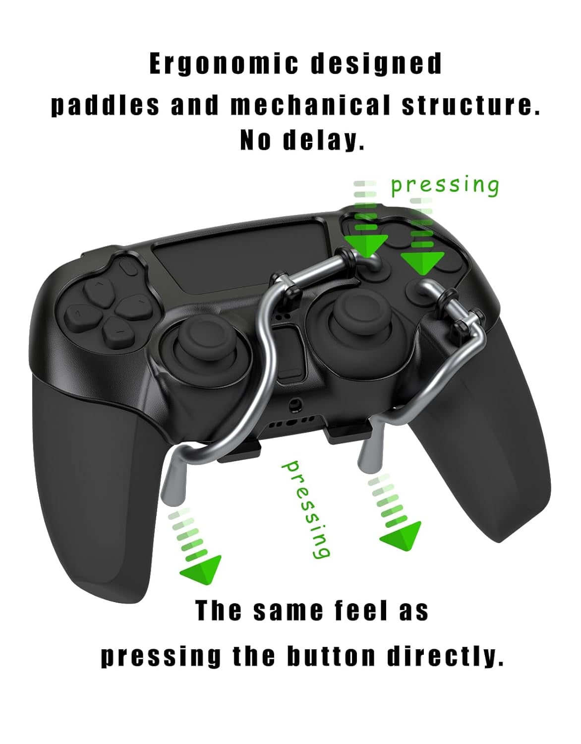 EXknight Leverback FPS Paddles Attachment, Back Buttons Gaming Paddles for PS5 Controller
