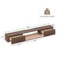 thumbnail image 3 of FloatiCasa 55-Inch Floating TV Stand Wall-Mounted, for TVs up to 60", Walnut Real Wood Veneer, 3 of 18