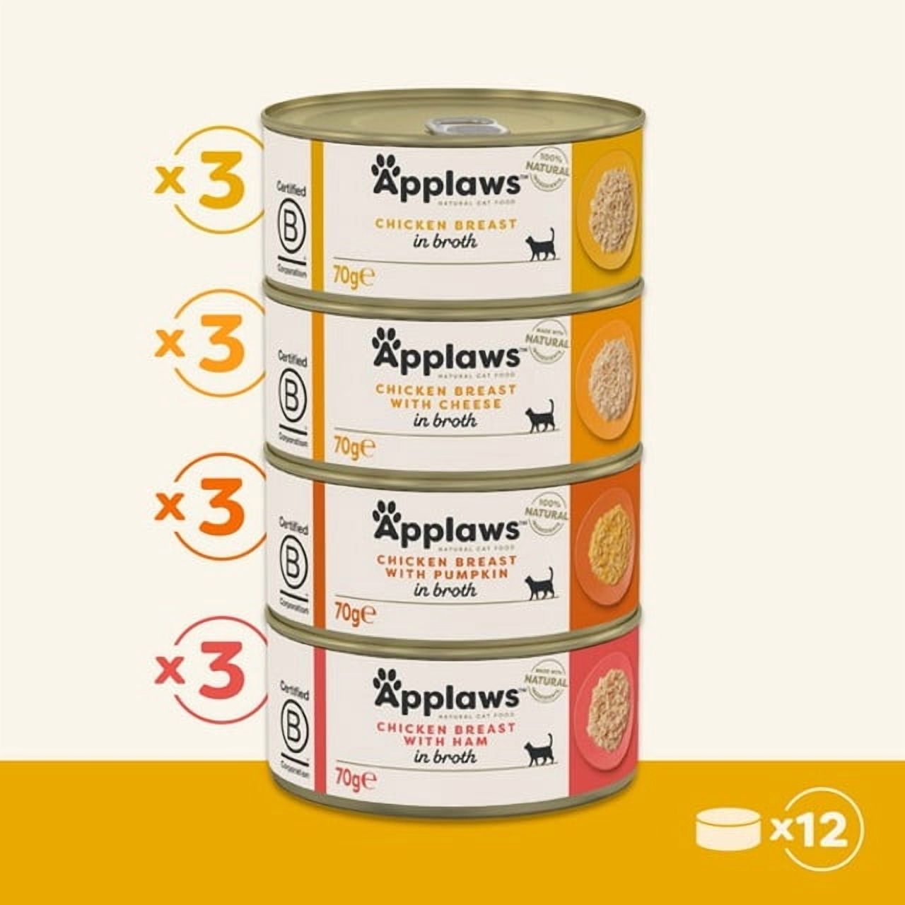 Applaws Cat Food Chicken Deluxe Select (12Pk) 70g Case of 4