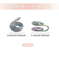 thumbnail image 2 of 1set 2pcs Stainless Steel Cuff Earrings Flat Round Rainbow color 14x9x10.5mm, 2 of 3