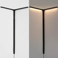 thumbnail image 6 of JONATHAN Y Madsen 18.25" 2-Light Modern Minimalist Iron Integrated Plug-In LED Sconce for Ceiling Corner with App/Remote Controllers, Black, 6 of 9