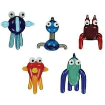 BrainStorm tOObz Glass World Miniature Glass Figurines, 5-Pack, akOOzab/bazOO/cOOda/gadzOOk/mOOshu