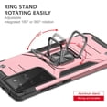 thumbnail image 5 of Case for Samsung Galaxy S21 Ultra 5G, Military Grade Armor Ring Holder Case Ultra Slim Shockproof TPU Bumper Hard PC Case Rotatable Ring Kickstand Cover for Galaxy S21 Ultra 5G - Rose Gold, 5 of 15