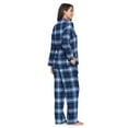 thumbnail image 2 of Ashford & Brooks Women's Flannel Plaid Pajamas Long Sleeve Button Down Pj Set, 2 of 6