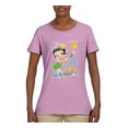 thumbnail image 2 of Wild Bobby Betty Boop Island Girl Paradise Betty Boop Womens T-Shirt, Light Pink, XX-Large, 2 of 5