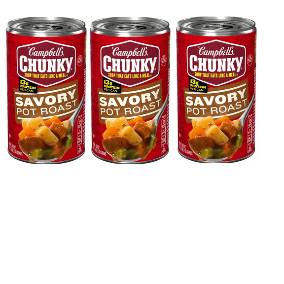 Campbell's Chunky Savory Pot Roast Soup - 18.8oz pack of 3
