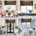 thumbnail image 5 of Country Forest Farmhouse Short Window Curtain Valances, Fall Farmhouse Trees Cabin Nature Scenery Rod Pocket Kitchen Valances for Living Room Bedroom Bathroom Cafe 54" x 18", 5 of 8