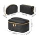 thumbnail image 4 of Bolsa de Maquillaje 3 Piezas Bolsa de Cosméticos Impermeable Set Bolsa de Cosméticos de Viaje Portátil Bolsa de Almacenamiento Organizador Multifunción Bolsa de Aseo Tejido para Mujeres y Niñas, Negr, 4 of 4