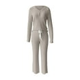 thumbnail image 4 of MEICHEN Pajamas Set for Women Womens Pajamas 2 Piece Sets Outfits Matching Suits Long Sleeve Sweater Long Pants Pockets Womens Loungewear, 4 of 6