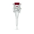 thumbnail image 6 of ANGARA Natural 2.1 ct Ruby and Diamond Twisted Vine Ring in 14K White Gold for Women (Size-8mm) | July Birthstone, Birthday, Anniversary, Jewelry Gift for Women | Natural Ruby Ring, 6 of 12