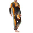 thumbnail image 2 of Balery Colorful Painted Duck Pijama para Hombre de Dos Piezas con Manga Larga, Conjunto de Dormir y Descanso Suave con Bolsillos-Medium, 2 of 4