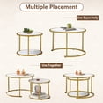 thumbnail image 5 of Semiocthome Modern Coffee Tables,Nesting End Table Set of 2,Wood Top Side Table for Living Room,White, 5 of 12