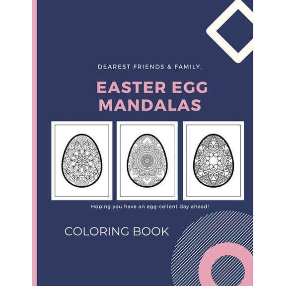 Easter Egg Mandalas Coloring Book (Paperback)