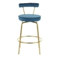 thumbnail image 6 of Rhonda Glam Counter Stool in Gold Metal and Blue Velvet by LumiSource - Set of 2, 6 of 7