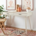 thumbnail image 2 of SAFAVIEH O'Dwyer Solid Retro 2 Drawer Writing Desk, Distressed White, 2 of 15
