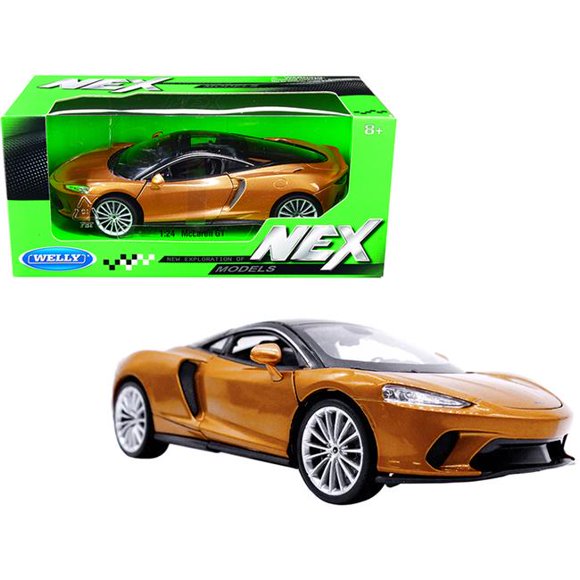 Welly 24105gld 1-24 Scale McLaren GT Top NEX Models Diecast Model Car, Metallic Gold & Black
