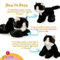 thumbnail image 3 of Jolitee 8 inch Stuffed Animal Terry Tuxedo Cat Gifts for Cat Lover Owners, 3 of 4