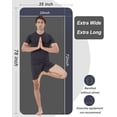 thumbnail image 2 of YR Wide Yoga Mat Thick 10mm NBR Exercise Mats 78"x35" Large for Home Gym Floor Fitness Pad, Navy Blue, 2 of 7