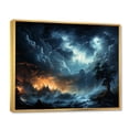 thumbnail image 2 of Designart "Electric Dance of the Storm II" Landscapes Floater Framed Canvas Print, 2 of 7